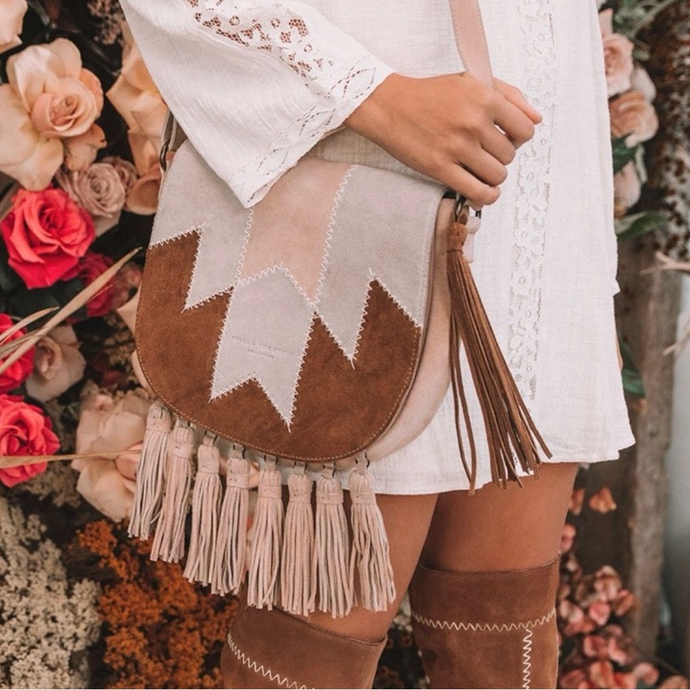 Spell & The Gypsy Collective Zephyr Patchwork Saddle Bag.